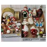 2 boxes of Figural Christmas ornaments including