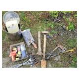 Group lot trap wax, garden tools, lure scent etc