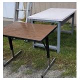 2 industrial work tables