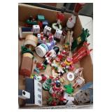 Box of wooden Christmas decorations