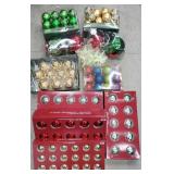 Large box of Christmas bulbs