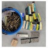 Bucket and boxes of casings and brass