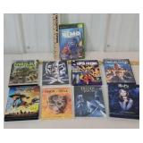 Box of scary movies and Nemo Xbox