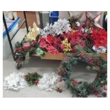 Huge box of nice Christmas includes tin barn