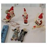 3 early Santa clauses including mechanical bird