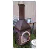 Three-piece chiminea iron