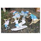 Wooden yard ornaments