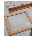 Frame, shelf, flag hook
