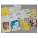 Box of misc toy related ephemera includes