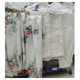 Group of retro curtains including set of 4 floral