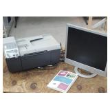 HP officejet printer all-in-one and HP monitor