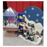 Heavy leaded glass Christmas terrarium or use it