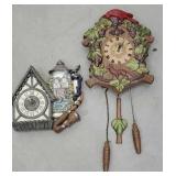 2 1970s ceramic clocks