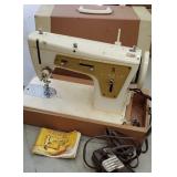 Vintage Singer model 237 White portable sewing