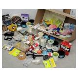 Large box of misc fishing items