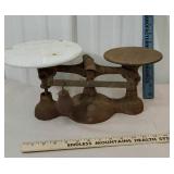 Early set of porcelain top scales