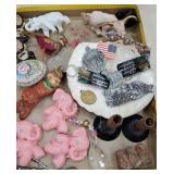 Box misc Tinys - elephants, paper mache Abraham