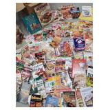 Large box of cookbooks and cooking magazines