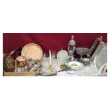 Cart 27 - top row - large box of flatware, ornate