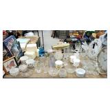 Cart 22 - top row - water glasses, clock,