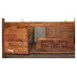 Wooden Crates - Stove polish, & others