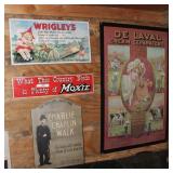 Signs - Wrigley, Moxie, Chaplin, DeLavel