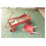 Toy Wagon & wheel Barrow