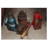 3 Hydraulic Jacks - bottle jacks