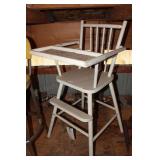 High chair - white wooden