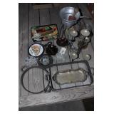 ash trays, jam masher & serving tray carrier