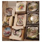 17 Collector Plates Butterfly, car, flowers, other