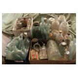 Antique Glass bottles - Large group (4 boxes)