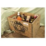 Hires Root beer Crate & Dads Root Beer bottles