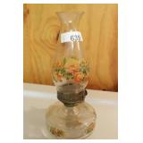 Oil Lamp - Floral pattern - orange roses