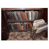 2 Shelves of books - and Magazine Rack