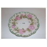 Floral Plate - 13" Dia - Roses 1898