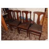 Chairs - 4 Count - Brown upholstered Seats