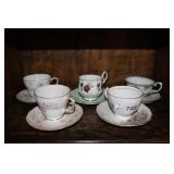 Tea Cups & Saucers - Group of 5