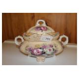 Soup Tourine - Floral Rose pattern - Nippon