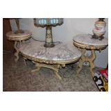 Marble top tables - Group of 3