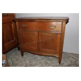 Oak Commode  - 1 drawer 2 doors