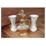 vases (2) & Decanter Lot