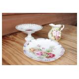 Floral dish, candy dish & vase