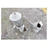 Galvanized watering cans & Jug w/ spigot