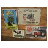 Signs- olive oil, Ford Tractor, Oliver tractor