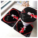 3pc Betty Boop bathroom mat set
