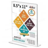 Niubee acrylic sign holder 12pc (NOT-in box)