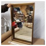 rectangular gold metal mirror-#165175