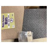 At Home multi purpose mats-2pc grey and brown