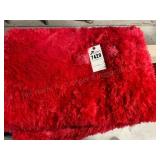 Velvet rugs-8X12 red shag area rug